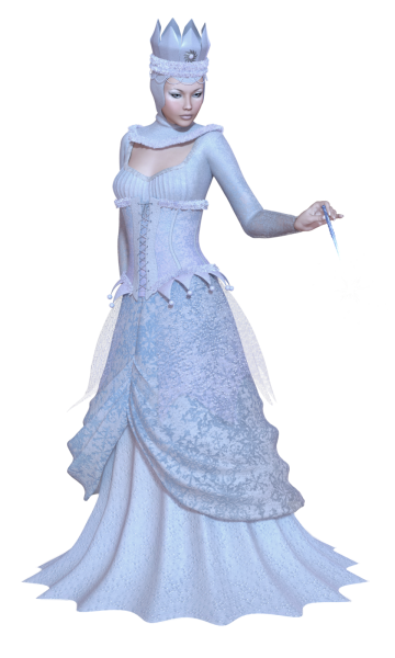 Снежная Королева на белом фоне