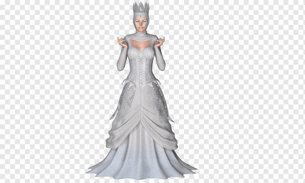 Снежная Королева на белом фоне