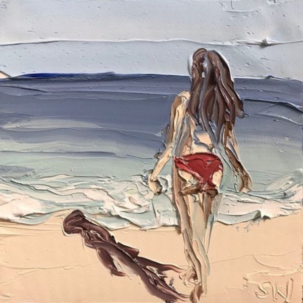 Концепт арт девушка на пляже