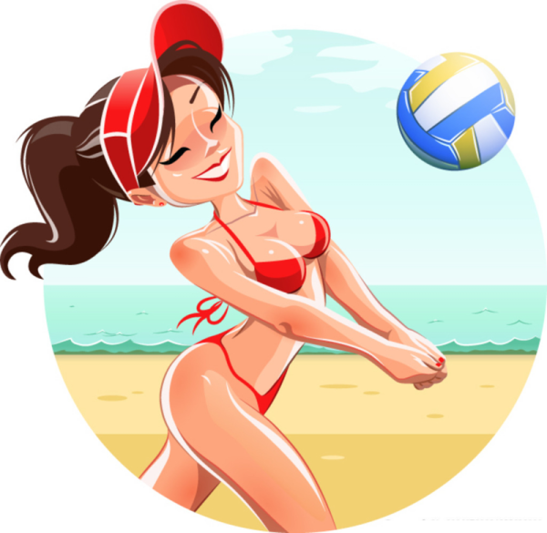 Волейбол пляж вектор