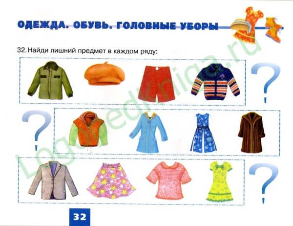 Одежда занятие для детей