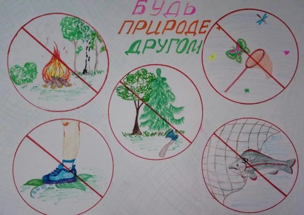 Плакат будь природе другом