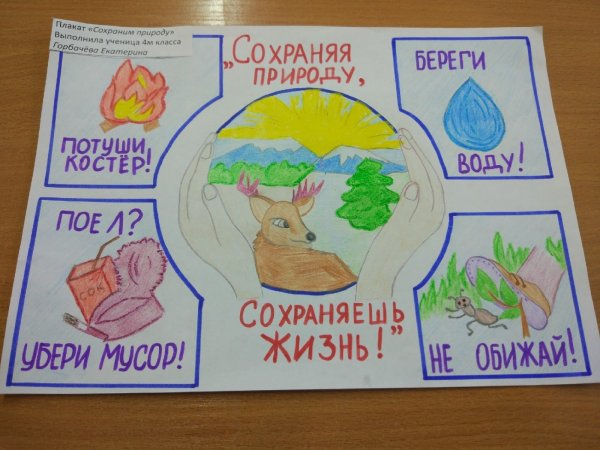 Плакат охрана природы