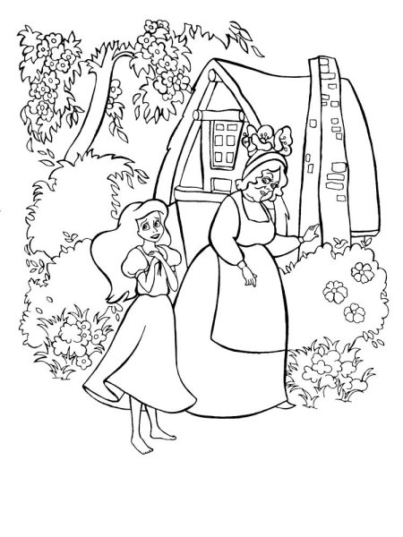 Герда раскраска Снежная Королева