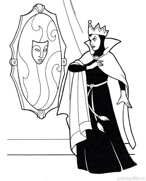 Мачеха Белоснежки раскраска