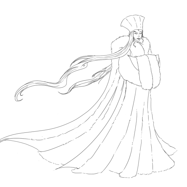 Снежная Королева карандашом