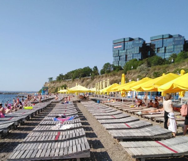 Пляж пансионата высокий берег Анапа