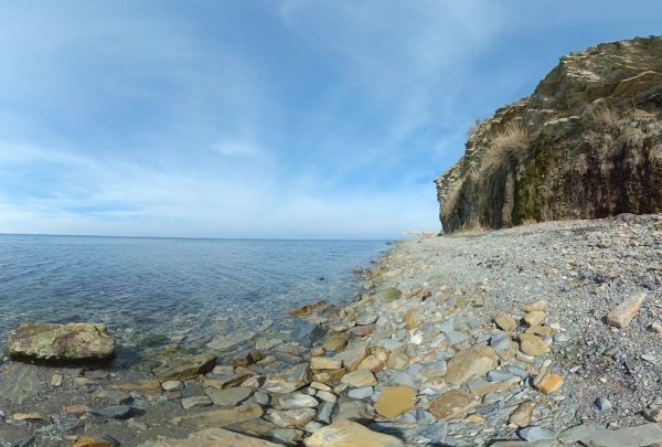 Анапа галечный пляж высокий берег