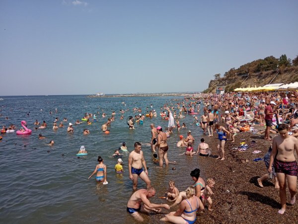 Анапа пляж высокий берег 2022