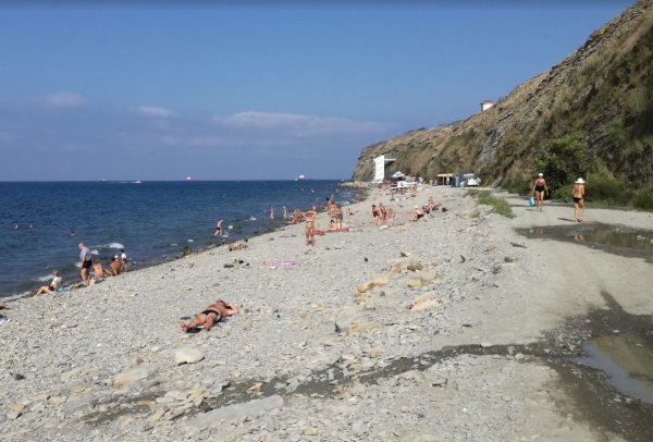 Анапа галечный пляж высокий берег