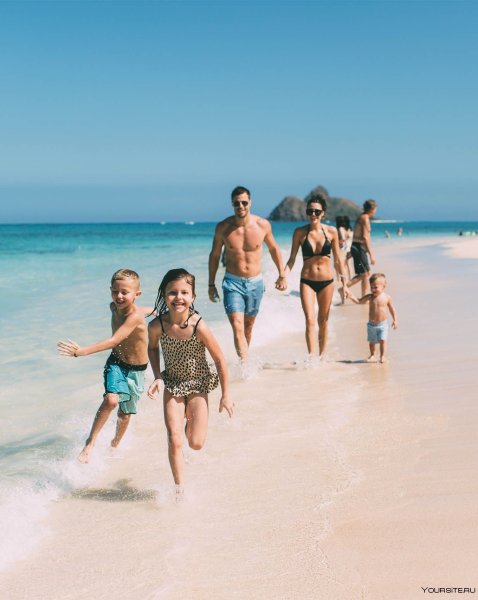 Семья на отдыхе