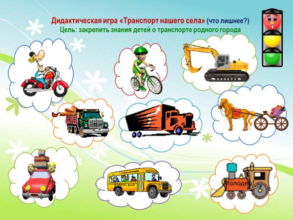 Дидактическая игра транспорт