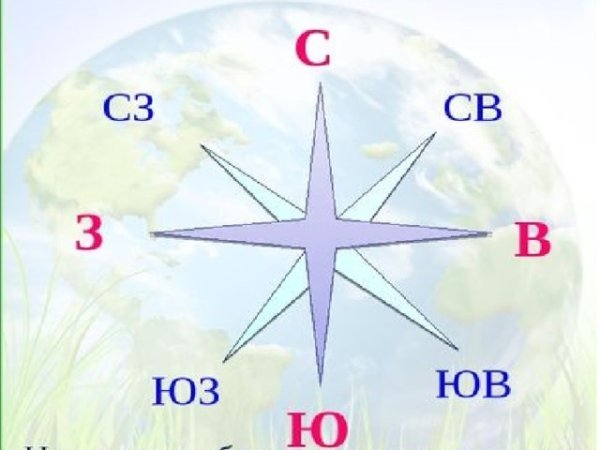 Роза ветров Север Юг Запад