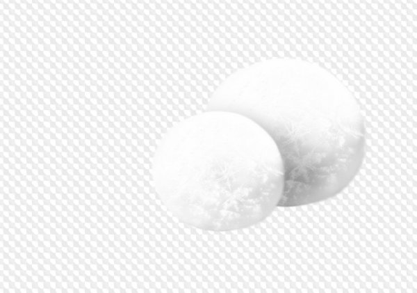 Снежки на прозрачном фоне