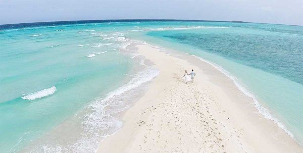 Песчаная коса Мальдивы