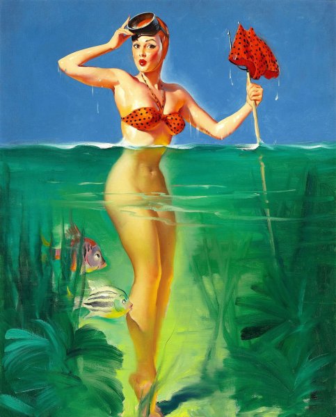 Художник Gil Elvgren + сауна