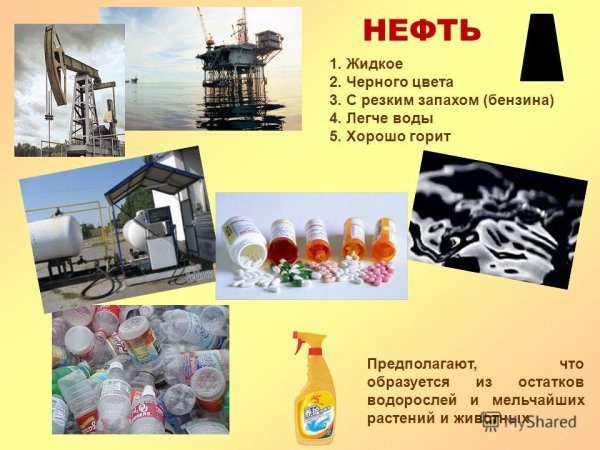 Что такое нефть дошкольникам