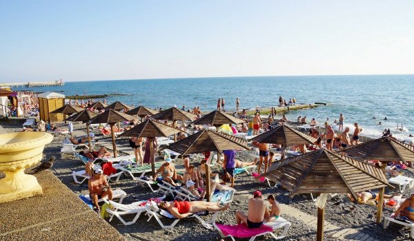 Пляж Черноморец Адлер