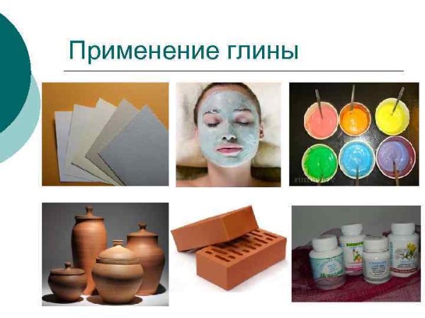 Глина применяется