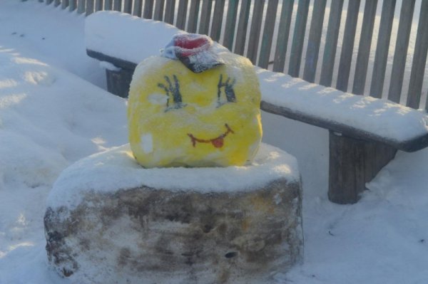 Колобок Снежная фигура