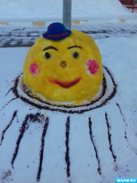 Колобок Снежная фигура