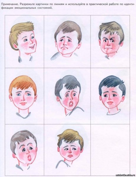 Карточки с изображением эмоций