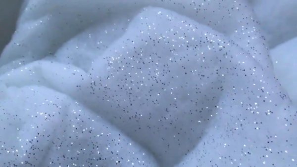 Белый плед с блестками