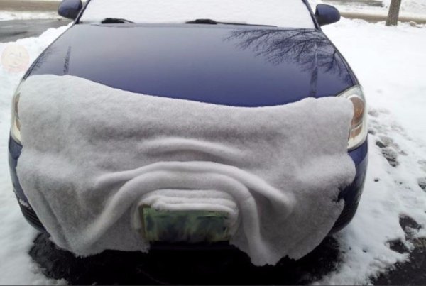 Зимние автоприколы