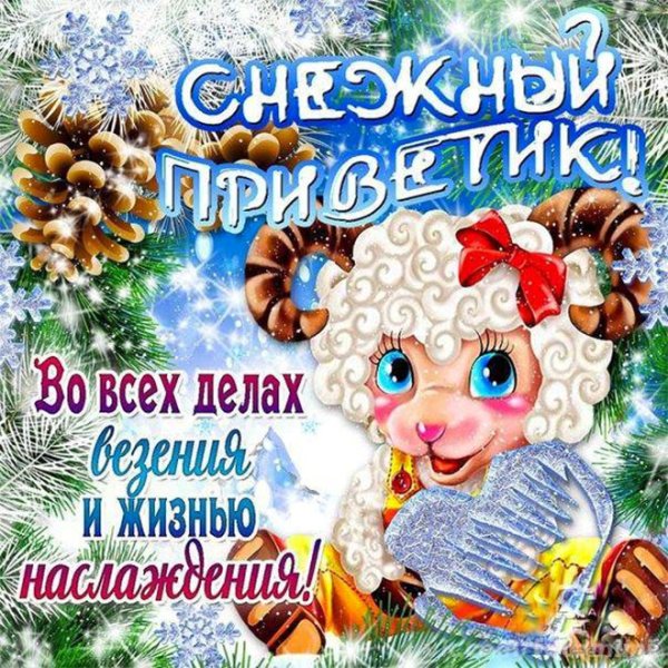 Зимний приветик в картинках