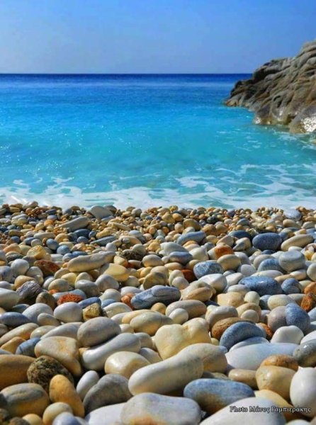 Галечный пляж остров Крит Греция