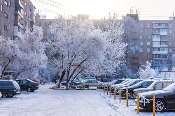 Заснеженный двор