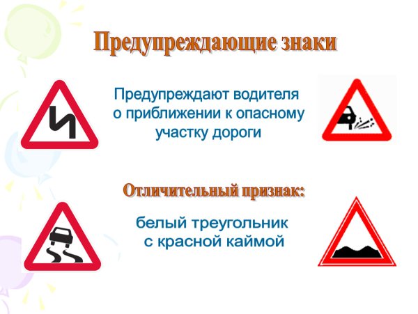 Дорожные знаки 3 класс