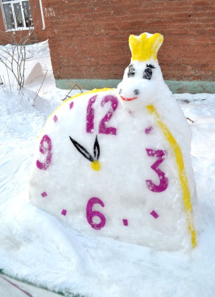 Фигурки из снега