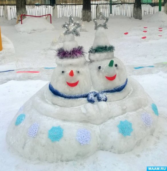Снежные фигуры для детского сада