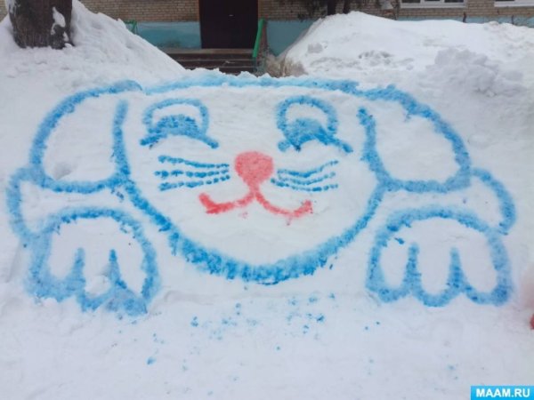 Рисунки из снега