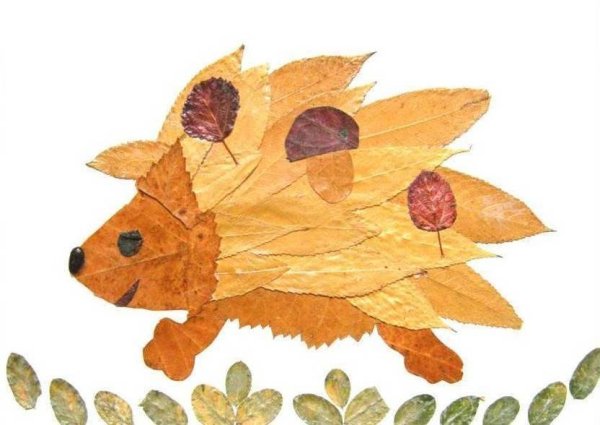 Аппликация из листьев