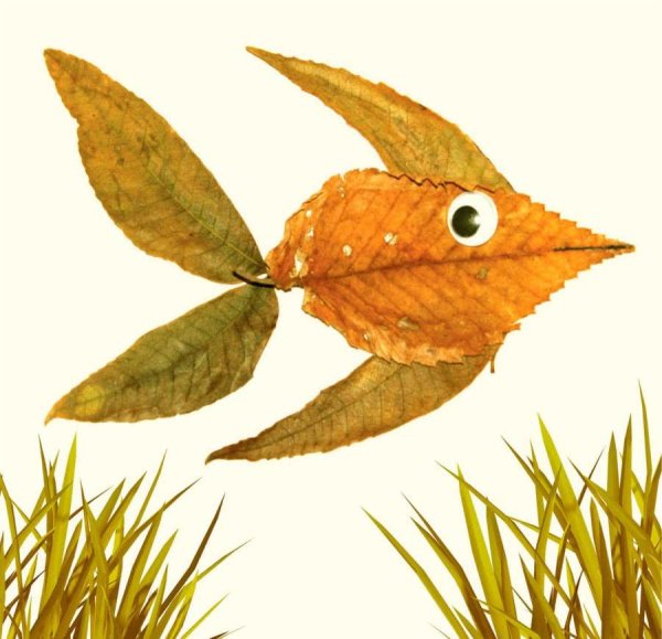 Поделки из сухих листьев