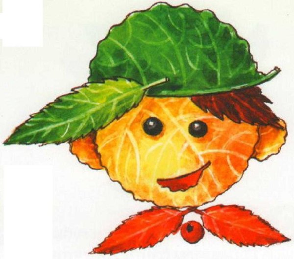 Апликацияиз осенних листьев