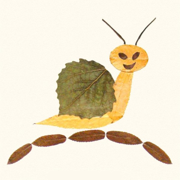 Аппликация из осенних листьев 1 класс