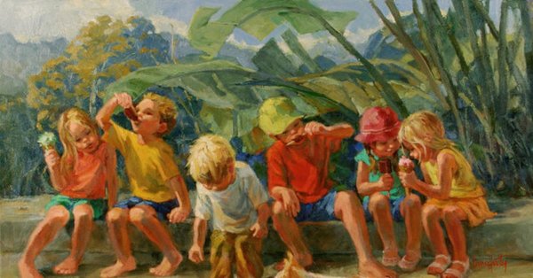 Играющие дети в живописи