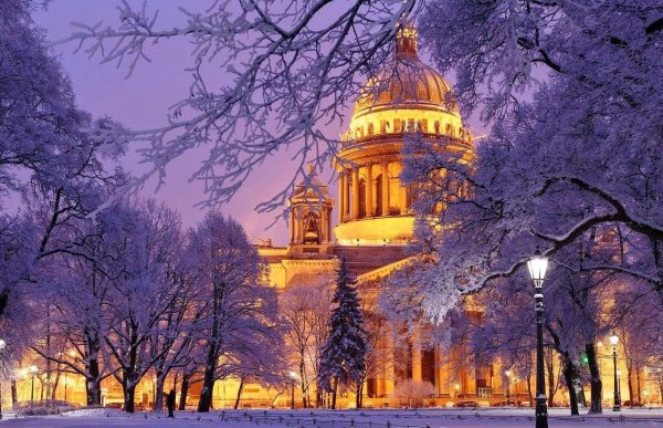 Исаакиевский собор зима
