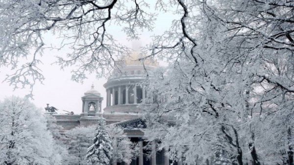 Исаакиевский собор зима