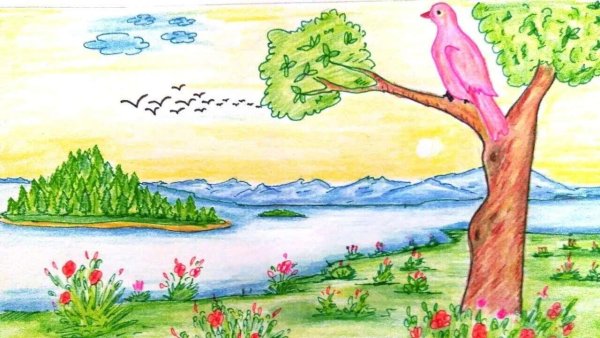Картинки для срисовки природа