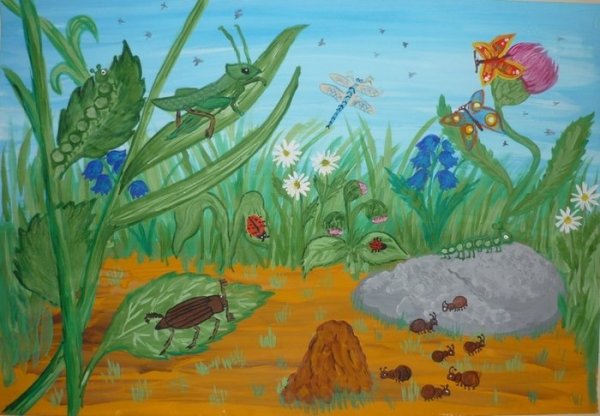 Рисование мир насекомых