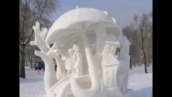 Карета из снега