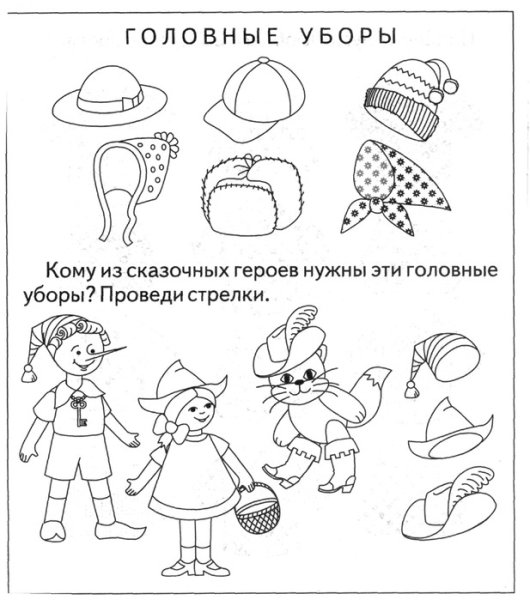 Одежда обувь головные уборы задания для дошкольников