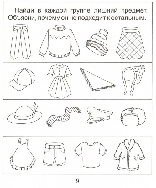 Одежда задания для детей