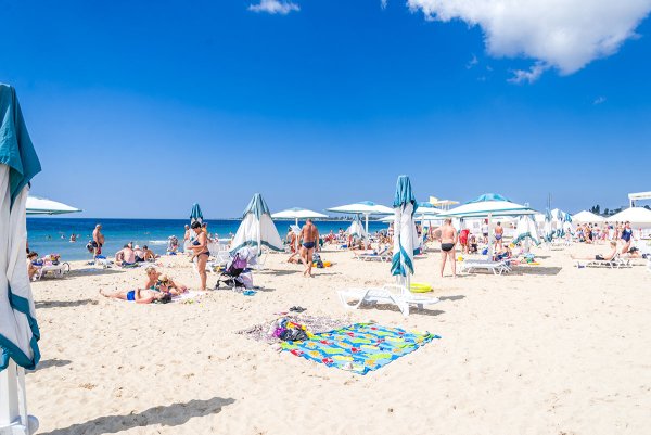 Крым пляж Лазурный берег Евпатория