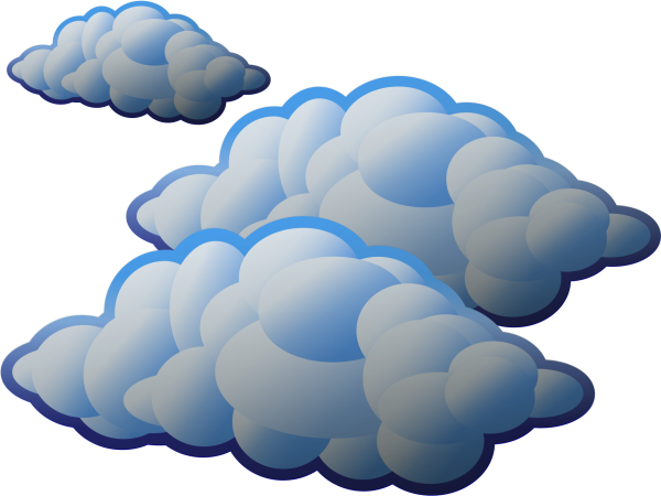 Тучка на прозрачном фоне для детей