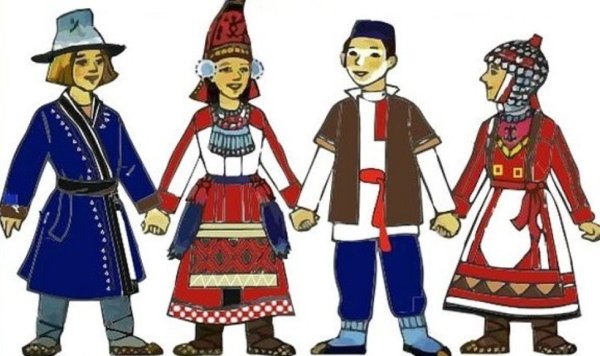 Костюмы Поволжья Марийский Мордовский татарский Чувашский